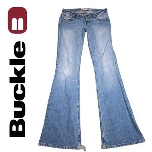 BKE Star Flare Leg Distressed Jeans